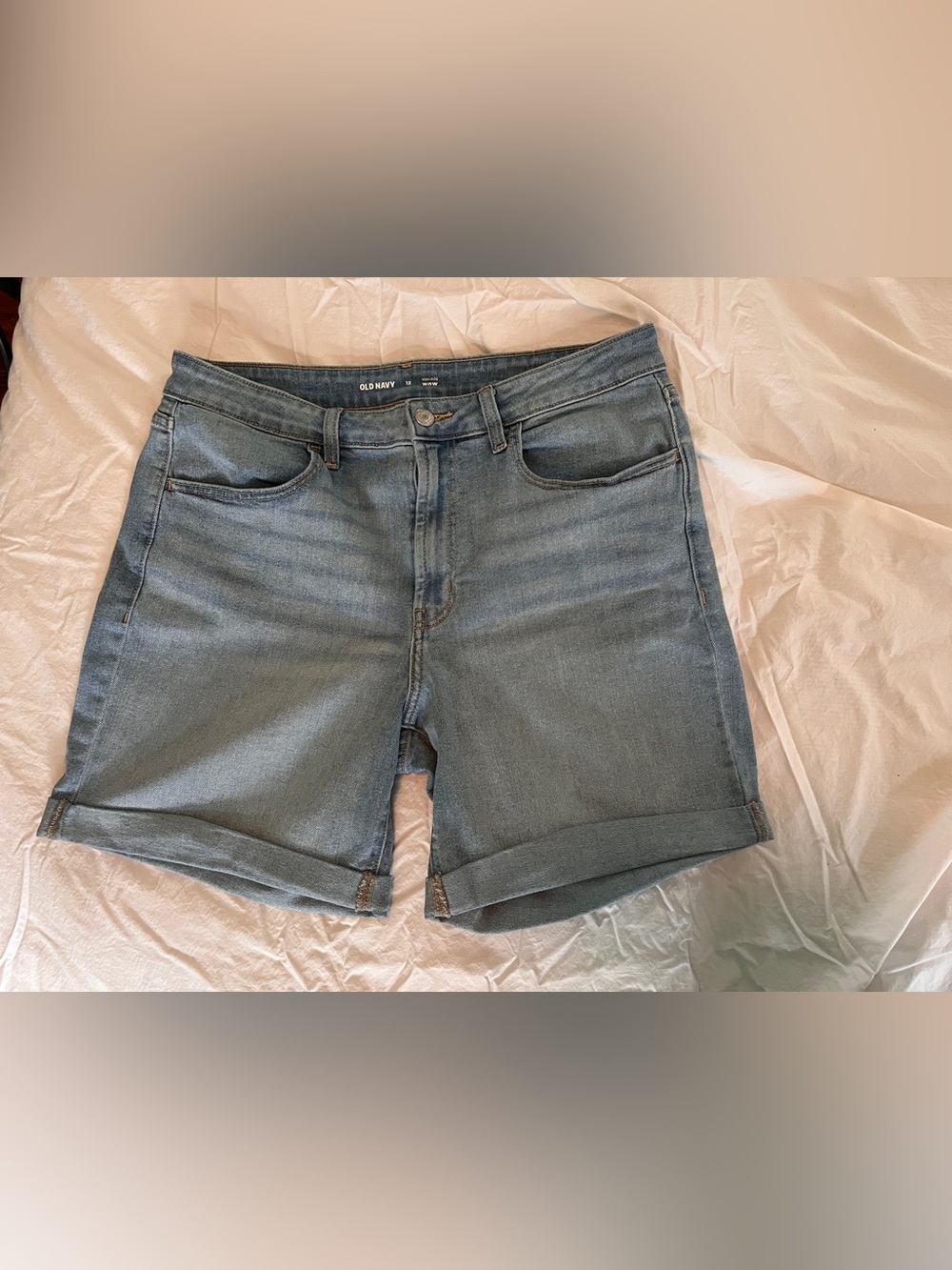 Old Navy Light Blue Denim Cuffed Jean Shorts